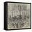 The Kossuth Riots in Buda-Pesth, the Military Dispersing the Mob in Front of the Opera House-null-Framed Stretched Canvas