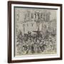 The Kossuth Riots in Buda-Pesth, the Military Dispersing the Mob in Front of the Opera House-null-Framed Giclee Print