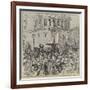 The Kossuth Riots in Buda-Pesth, the Military Dispersing the Mob in Front of the Opera House-null-Framed Giclee Print