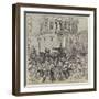 The Kossuth Riots in Buda-Pesth, the Military Dispersing the Mob in Front of the Opera House-null-Framed Giclee Print