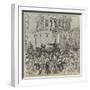 The Kossuth Riots in Buda-Pesth, the Military Dispersing the Mob in Front of the Opera House-null-Framed Giclee Print