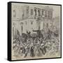 The Kossuth Riots in Buda-Pesth, the Military Dispersing the Mob in Front of the Opera House-null-Framed Stretched Canvas