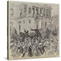 The Kossuth Riots in Buda-Pesth, the Military Dispersing the Mob in Front of the Opera House-null-Stretched Canvas