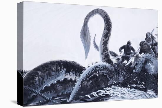 The Kraken, 1972-English School-Stretched Canvas