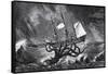 The Kraken, as Seen by the Eye of Imagination, from John Gibson's Monsters of the Sea, 1887-Edward Etherington-Framed Stretched Canvas