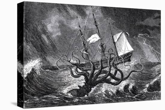 The Kraken, as Seen by the Eye of Imagination, from John Gibson's Monsters of the Sea, 1887-Edward Etherington-Stretched Canvas