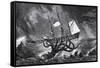 The Kraken, as Seen by the Eye of Imagination, from John Gibson's Monsters of the Sea, 1887-Edward Etherington-Framed Stretched Canvas