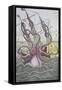 The Kraken Drags Down a Ship-null-Framed Stretched Canvas