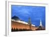 The Kremlin at Night with Lenin's Tomb from Red Square, Moscow, Russia, Europe-Martin Child-Framed Photographic Print