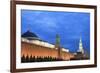 The Kremlin at Night with Lenin's Tomb from Red Square, Moscow, Russia, Europe-Martin Child-Framed Photographic Print