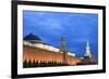 The Kremlin at Night with Lenin's Tomb from Red Square, Moscow, Russia, Europe-Martin Child-Framed Photographic Print