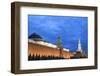 The Kremlin at Night with Lenin's Tomb from Red Square, Moscow, Russia, Europe-Martin Child-Framed Photographic Print