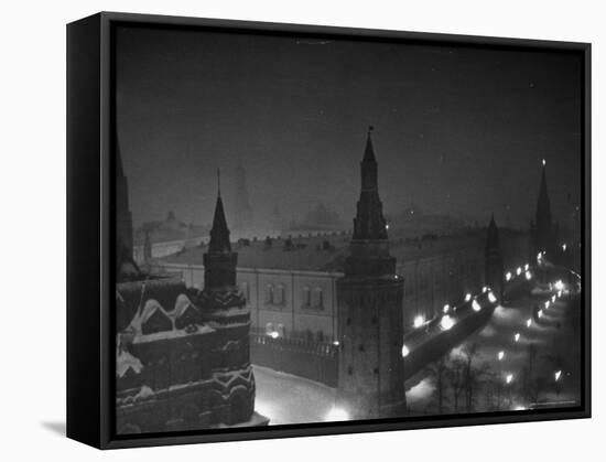 The Kremlin at Night-Thomas D^ Mcavoy-Framed Stretched Canvas