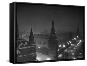 The Kremlin at Night-Thomas D^ Mcavoy-Framed Stretched Canvas