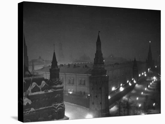 The Kremlin at Night-Thomas D^ Mcavoy-Stretched Canvas