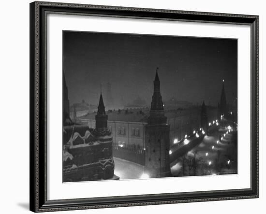 The Kremlin at Night-Thomas D^ Mcavoy-Framed Photographic Print