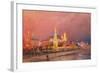 The Kremlin by Night, Moscow, 1896-Nikolaj Grizenko-Framed Giclee Print