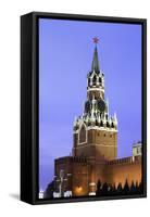 The Kremlin Clocktower in Red Square, Moscow, Russia-Gavin Hellier-Framed Stretched Canvas