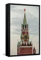 The Kremlin Clocktower in Red Square, Moscow, Russia-Gavin Hellier-Framed Stretched Canvas