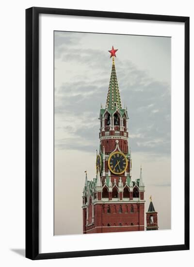 The Kremlin Clocktower in Red Square, Moscow, Russia-Gavin Hellier-Framed Photographic Print