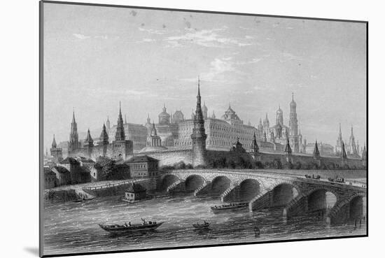 The Kremlin, Moscow (Engraving)-English-Mounted Giclee Print