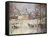 The Kremlin, Moscow, Russia, in Winter-Frederick William Jackson-Framed Stretched Canvas