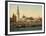 The Kremlin towards the Place rouge, Moscow in Russia, c.1890-c.1900-null-Framed Giclee Print