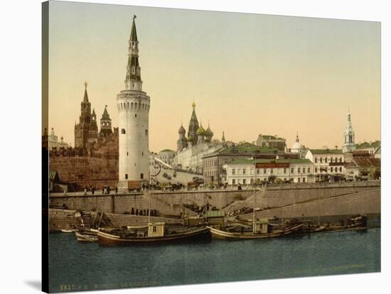 The Kremlin towards the Place rouge, Moscow in Russia, c.1890-c.1900-null-Stretched Canvas