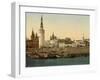 The Kremlin towards the Place rouge, Moscow in Russia, c.1890-c.1900-null-Framed Giclee Print