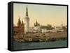 The Kremlin towards the Place rouge, Moscow in Russia, c.1890-c.1900-null-Framed Stretched Canvas