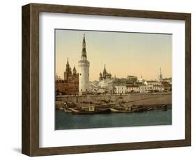 The Kremlin towards the Place rouge, Moscow in Russia, c.1890-c.1900-null-Framed Giclee Print