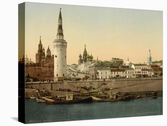 The Kremlin towards the Place rouge, Moscow in Russia, c.1890-c.1900-null-Stretched Canvas