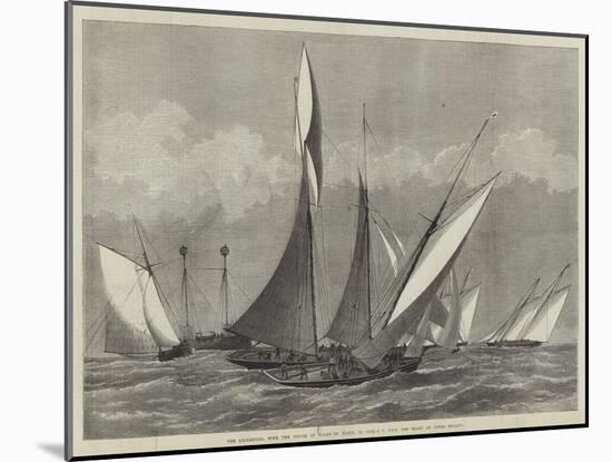 The Kriemhilda, with the Prince of Wales on Board, in Collision with the Shark at Cowes Regatta-null-Mounted Giclee Print