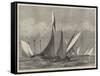 The Kriemhilda, with the Prince of Wales on Board, in Collision with the Shark at Cowes Regatta-null-Framed Stretched Canvas