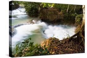 The Kuang Si Waterfalls Just Outside of Luang Prabang, Laos-Micah Wright-Stretched Canvas