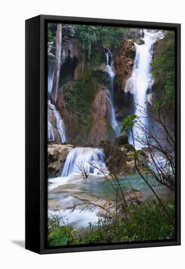 The Kuang Si Waterfalls Just Outside of Luang Prabang, Laos-Micah Wright-Framed Stretched Canvas