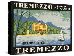 The Label for the Grand Hotel at Tremezzo on Lake Como-null-Stretched Canvas