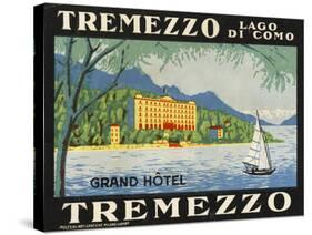 The Label for the Grand Hotel at Tremezzo on Lake Como-null-Stretched Canvas