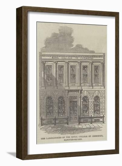 The Laboratories of the Royal College of Chemistry, Hanover-Square-null-Framed Giclee Print