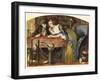 The Laboratory, 1849 (Pen & Ink and W/C on Paper)-Dante Gabriel Charles Rossetti-Framed Giclee Print