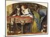 The Laboratory, 1849 (Pen & Ink and W/C on Paper)-Dante Gabriel Charles Rossetti-Mounted Giclee Print