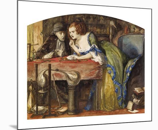 The Laboratory-Dante Gabriel Rossetti-Mounted Premium Giclee Print