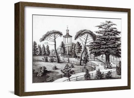 The Labyrinth from the Jardin des Plantes, Paris, engraved by Francois Aubertin-Nicolas Huet the Younger-Framed Giclee Print