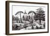 The Labyrinth from the Jardin des Plantes, Paris, engraved by Francois Aubertin-Nicolas Huet the Younger-Framed Giclee Print
