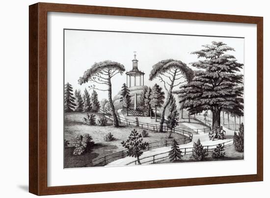 The Labyrinth from the Jardin des Plantes, Paris, engraved by Francois Aubertin-Nicolas Huet the Younger-Framed Giclee Print