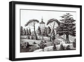 The Labyrinth from the Jardin des Plantes, Paris, engraved by Francois Aubertin-Nicolas Huet the Younger-Framed Giclee Print