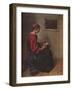 'The Lace Maker', 1662-Gaspar Netscher-Framed Giclee Print