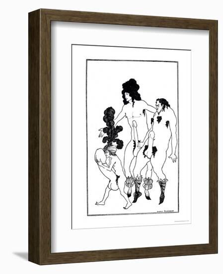 The Lacedaemonian Ambasadors, Illustration from Lysistrata by Aristophanes 1896-Aubrey Beardsley-Framed Premium Giclee Print