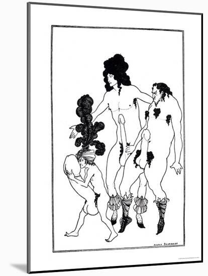 The Lacedaemonian Ambasadors, Illustration from Lysistrata by Aristophanes 1896-Aubrey Beardsley-Mounted Giclee Print