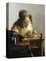 The Lacemaker, 1669-70-Johannes Vermeer-Stretched Canvas